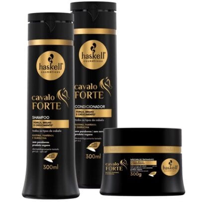 ￼Shampoo Condicionador Máscara 300gr Cavalo Forte Haskell