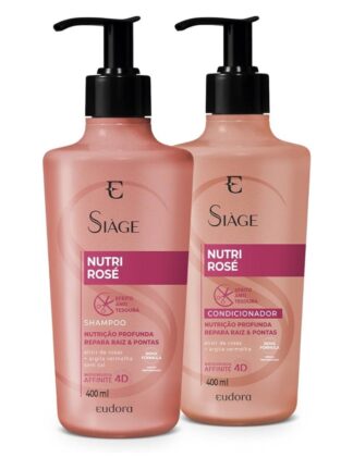 Eudora Kit Siàge Nutri Rose: Shampoo 400ml + Condicionador 400ml