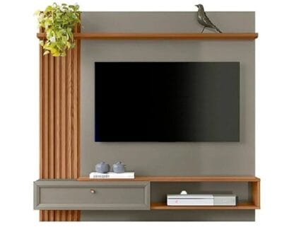Painel Home para TVaté 55 polegadas Alvorada Amendoa/Titanio Linea Brasil