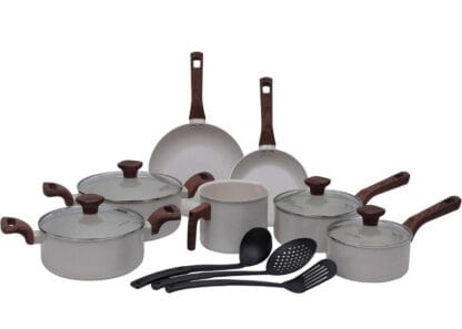 Mimo Style, Jogo de Panelas Cerâmica 10 Peças Indução Pratic Cook Marmol