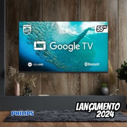 Smart TV Philips 55" 4K HDR 55PUG7019/78, Google TV,