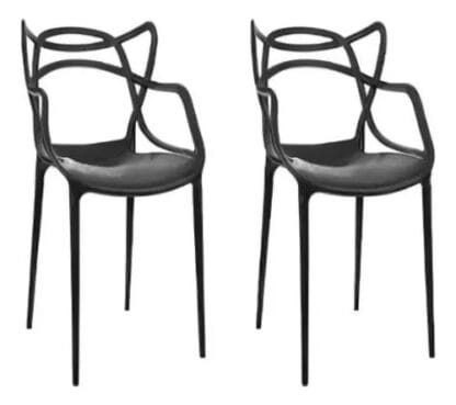 Cadeira De Jantar Allegra Cor Preto 2 Unidades AJL