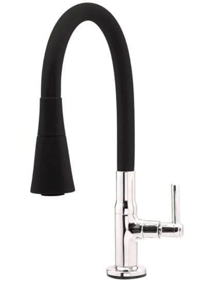 Torneira Para Cozinha Bancada Flexível tubo Preto Conic 2 Jatos