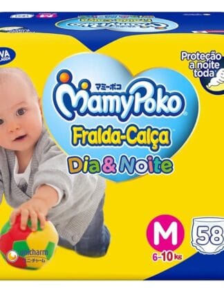 MamyPoko Fralda-Calça Dia&Noite M 58 Unidades