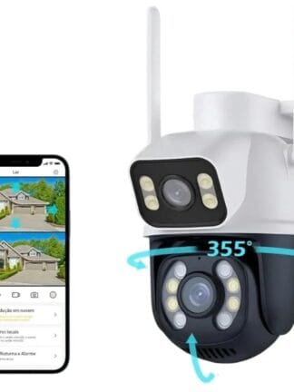 Câmera de Segurança Dupla Wi-fi Smart