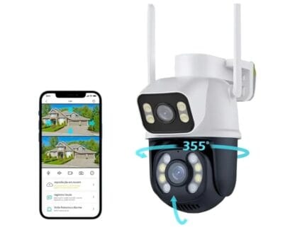 Câmera de Segurança Dupla Wi-fi Smart