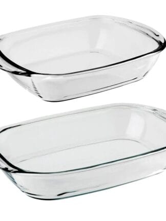 Conjunto de Assadeiras Retangular Nadir Sempre em Vidro 2 Peças