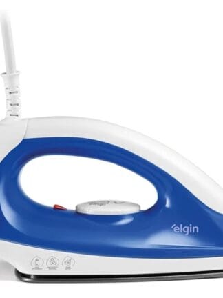 Ferro de Passar a Seco Iron Force Elgin Super Leve Branco e Azul Base Antiaderente 110V