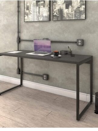 Escrivaninha Trevalla Kuadra Me150-E10 Industrial 150cm Preto Onix