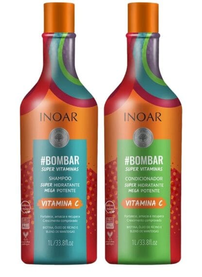 Bombar Crescimento Capilar Kit Shampoo e Condicionador 2x1L, Inoar
