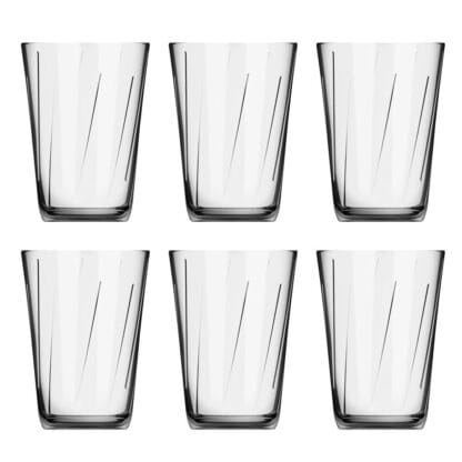 Jogo de Copos Nadir Amazon em Vidro Transparente 6 Peças 190ml