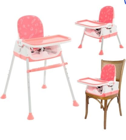 Maxi Baby Cadeira de Alimentação 3 em 1,Cinto de 3 pontos, Apoio para os Pés(Até 23kgs),