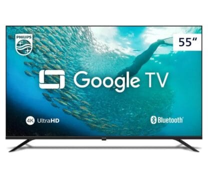 Smart TV Philips 55" 4K HDR 55PUG7019/78, Google TV, Comando de Voz