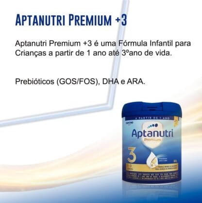 Danone Nutricia - Aptanutri Premium 3, 1-3 anos, Fórmula de Seguimento, 800g
