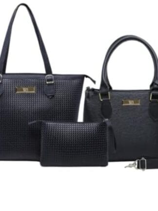 Kit Bolsa Feminina Grande + Baú + Carteira