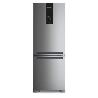 Geladeira Brastemp Frost Free Inverse A+++ 479 litros cor Inox com Super Capacidade e Smart Flow - BRE58FK • 110v
