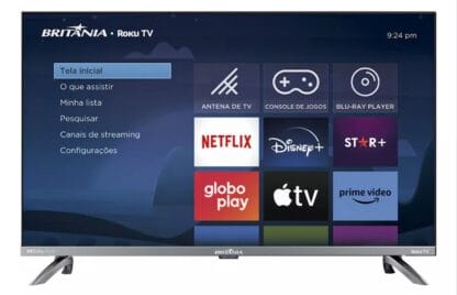 Smart Tv Britânia 32'' Btv32g7pr2csgblh Hd Led Hdmi Roku Tv