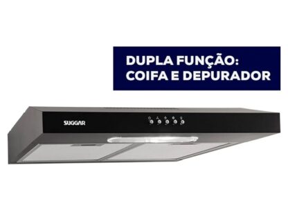 SUGGAR DEPURADOR DE AR SLIM 60CM 3 VEL. PRETO 110V DPS161PT