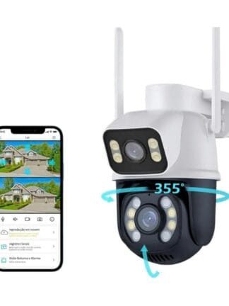 Câmera de Segurança Dupla Wi-fi Smart Angulo Duplo A28B 3mp Icsee