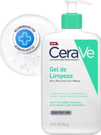 CeraVe, Gel de Limpeza Facial para pele oleosa, com Ácido Hialurônico e Niacinamida