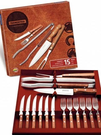 Conjunto para Churrasco
Tramontina em Inox e Madeira - 15 Peças