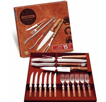 Conjunto para Churrasco
Tramontina em Inox e Madeira - 15 Peças