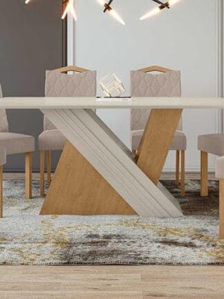 Mesa de Jantar Retangular 6 Lugares Vênus Móveis Lopas