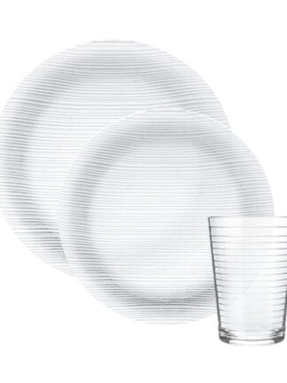 Aparelho de Jantar Nadir Diamante em Vidro 12 Peças