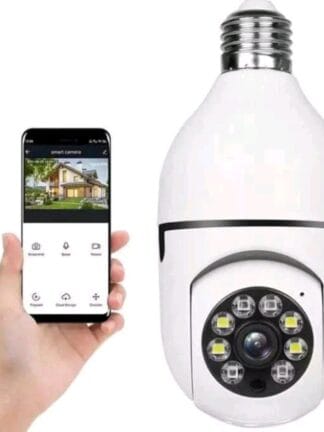 Câmera Segurança Wifi Ip Sem Fio 360 Com Encaixe Lâmpada Bocal