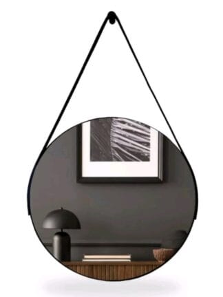 Espelho Adnet Redondo 50cm com Alça e Suporte