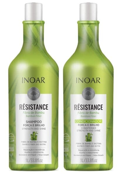 INOAR Kit Shampoo + Condicionador 1 litro Resistance Bambu
