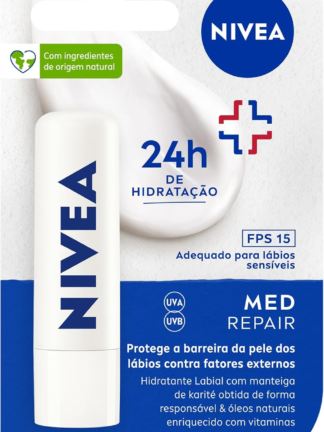 NIVEA Protetor Labial Med Repair FPS15 4,8g -Na compra de 4 itens saí a R$ 10,21