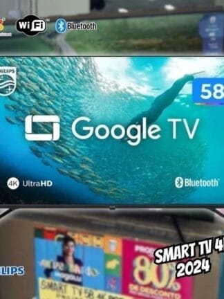 Smart TV 58" 4K UHD D-LED Philips Série 7019 58PUG7019/78 Wi-Fi Bluetooth Google Assistente 3 HDMI 2 USB CUPOM: TV100