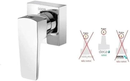 Acabamento Registro de 1/2, 3/4 e 1 Lift Docol Cromado