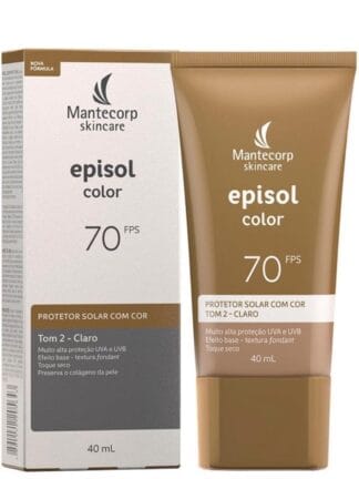 MANTECORP - Protetor Solar Facial Episol Color FPS 70 tom 2 40ml