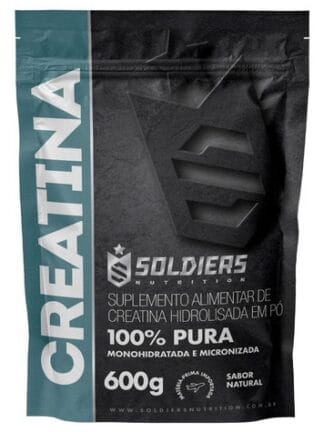 Creatina Monohidratada 600g 100% Pura Soldiers Nutrition Sem Sabor