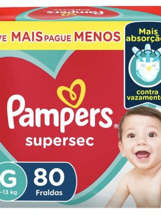 Fralda Pampers Supersec G - 80 fraldas