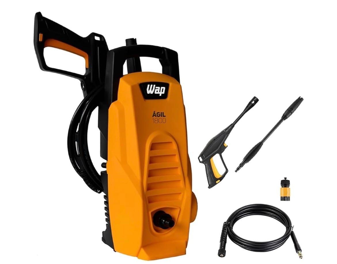 Lavadora de Alta Pressão WAP Ágil 1300 Libras 1400W Mangueira de 3m 220V