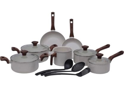 Mimo Style, Jogo de Panelas Cerâmica 10 Peças Indução Pratic Cook Marmol