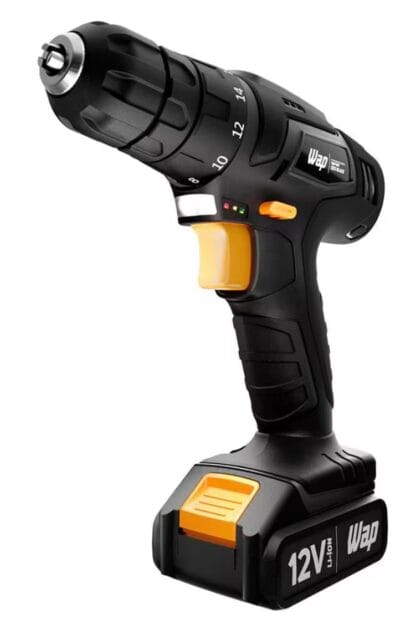 Parafusadeira e Furadeira Wap BPF 12K3 Black a Bateria Li-Ion 12V Carregador com Maleta e Kit de 13 Acessórios - Bivolt