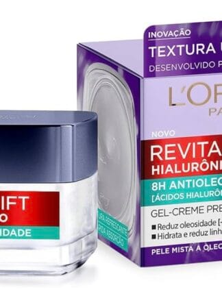 L'Oréal Paris Gel Creme Hidratante Preenchedor Antioleosidade Revitalift Hialurônico, 49g