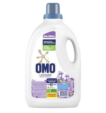 OMO Lava-Roupas Líquido Lavanda Galão 5L Embalagem Econômica Edição Especial