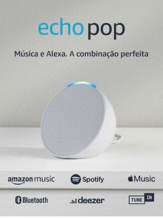 Echo Pop | Smart speaker compacto com som envolvente e Alexa | Cor Branca