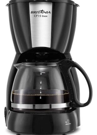 Cafeteira Britânia Cp15 Vidro Preto Com Inox 127V
