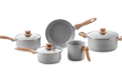 Brinox - Jogo de Panelas 5 Peças Ceramic Life Easy - Cinza