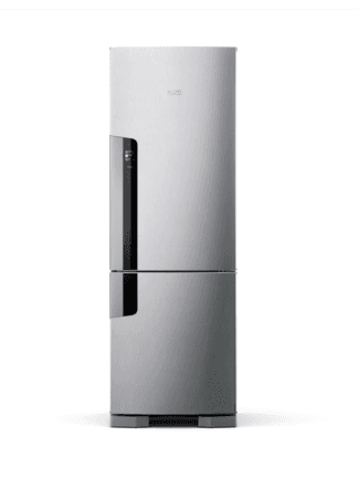 Geladeira Consul Frost Free Duplex 397 litros Evox com freezer embaixo - CRE44BK
