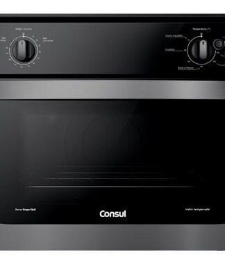 Forno de embutir elétrico Consul 47 litros prata com dourador e timer autodesligamento