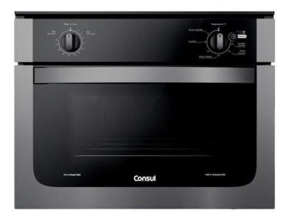 Forno de embutir elétrico Consul 47 litros prata com dourador e timer autodesligamento