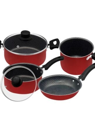 Conjunto de Panelas Antiaderente Eirilar Copacabana Vermelho 4 Peças