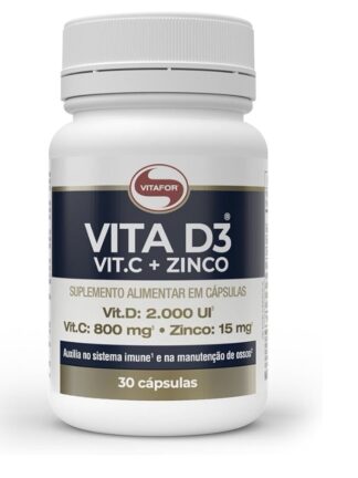 Vitafor - Vita D3 Vit.C + Zinco - 30 Cápsulas